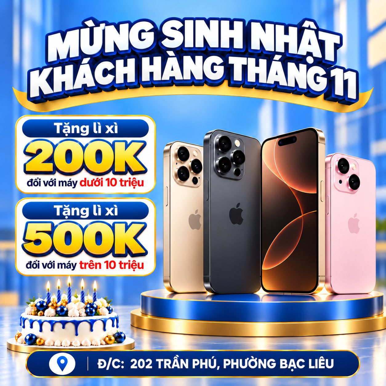 NHẬN LÌ XÌ NGAY SINH NHẬT THÁNG 11