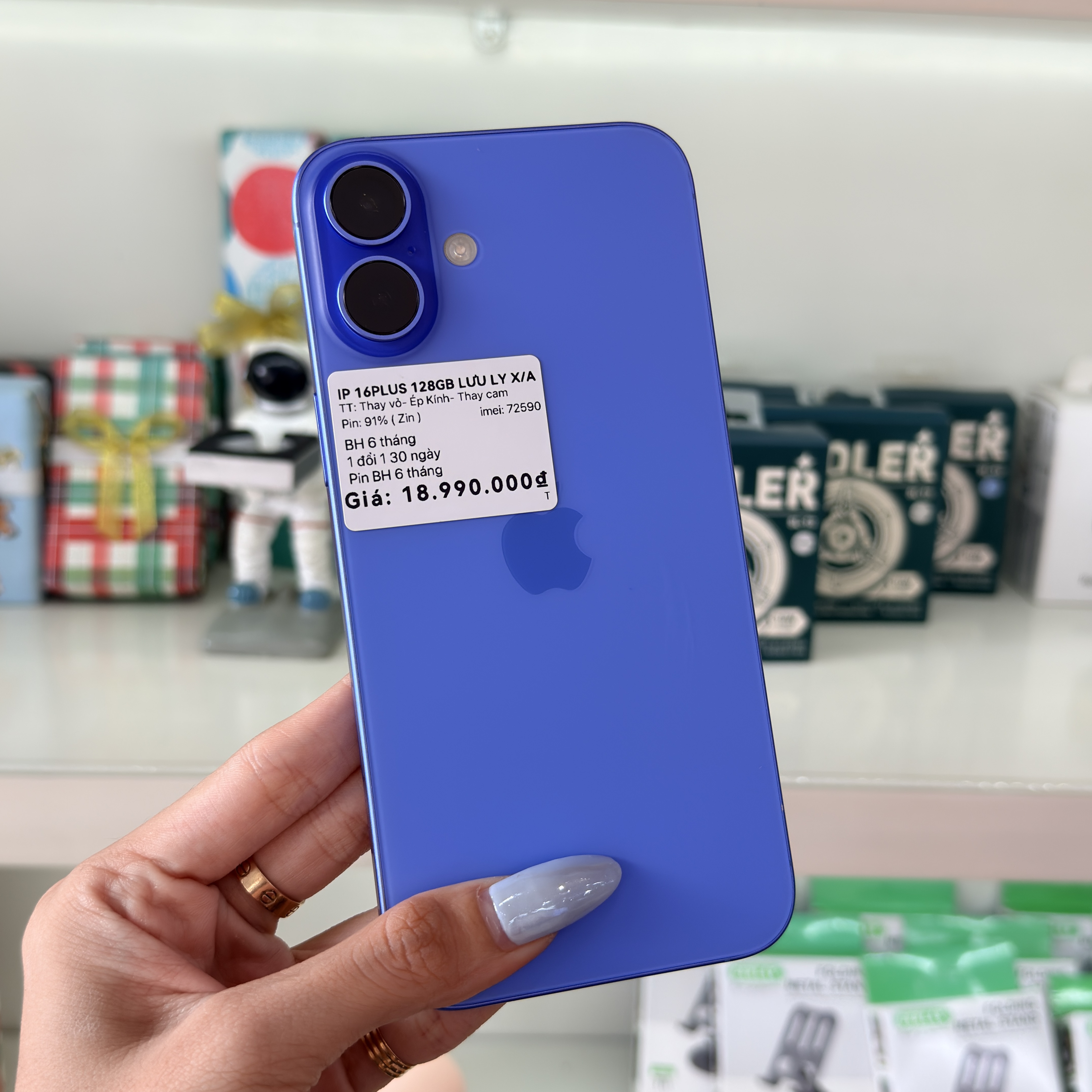IPHONE 16PLUS 128GB LƯU LY X/A