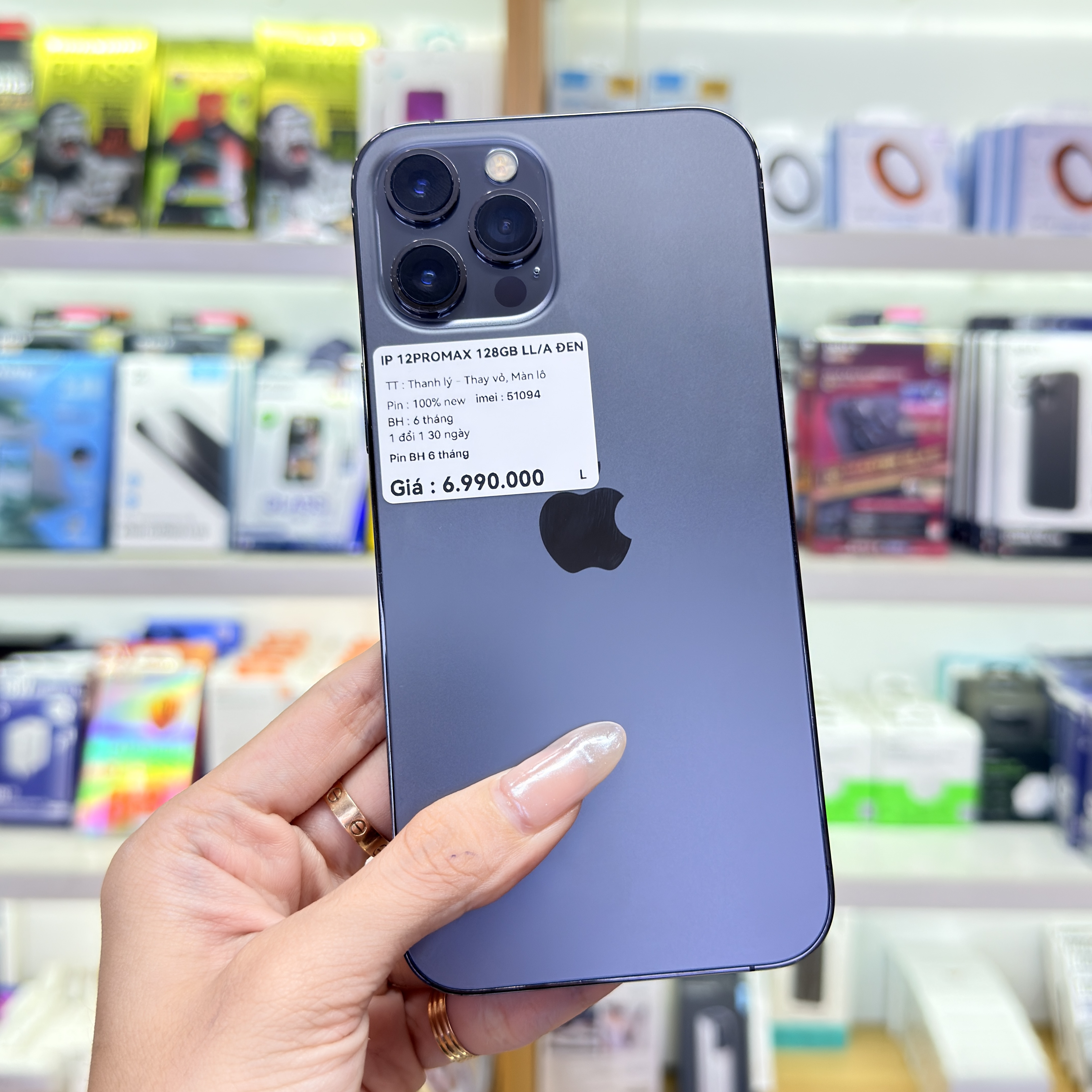 IPHONE 12PROMAX ĐEN 128GB LL