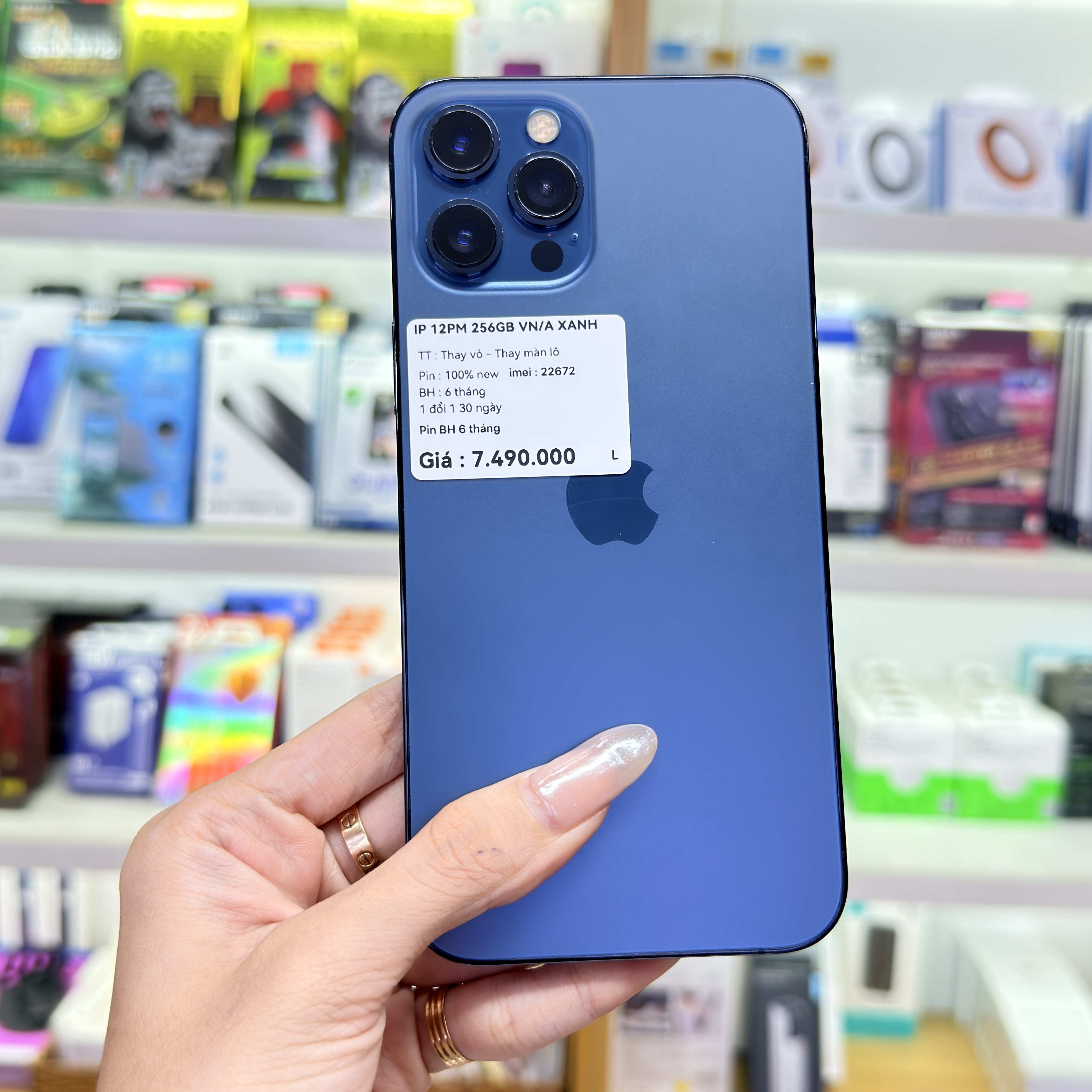IPHONE 12PROMAX 256GB VN XANH